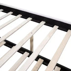 Cadre de lit plateforme rembourré pleine/double avec lit gigogne double – HABITRIO
