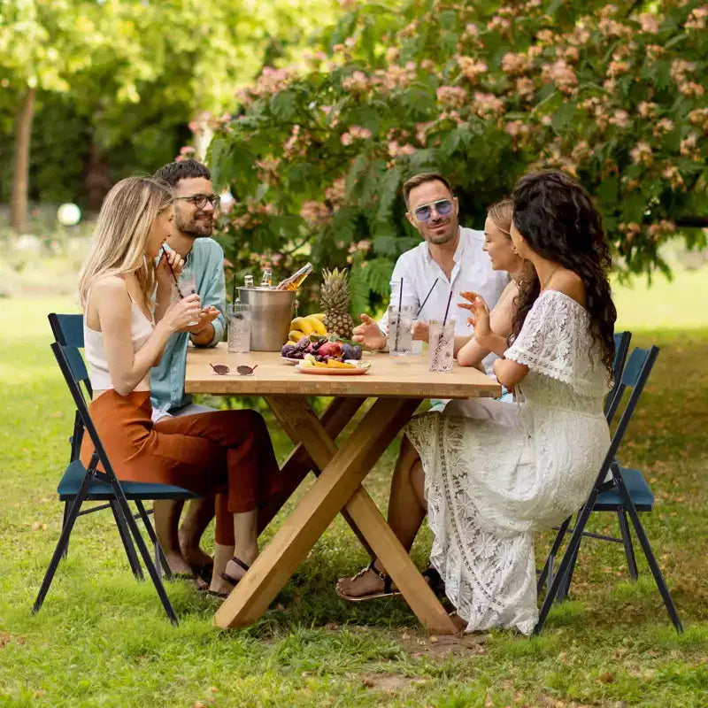 Chaise pliante rembourrée SUGIFT avec doubles charnières
