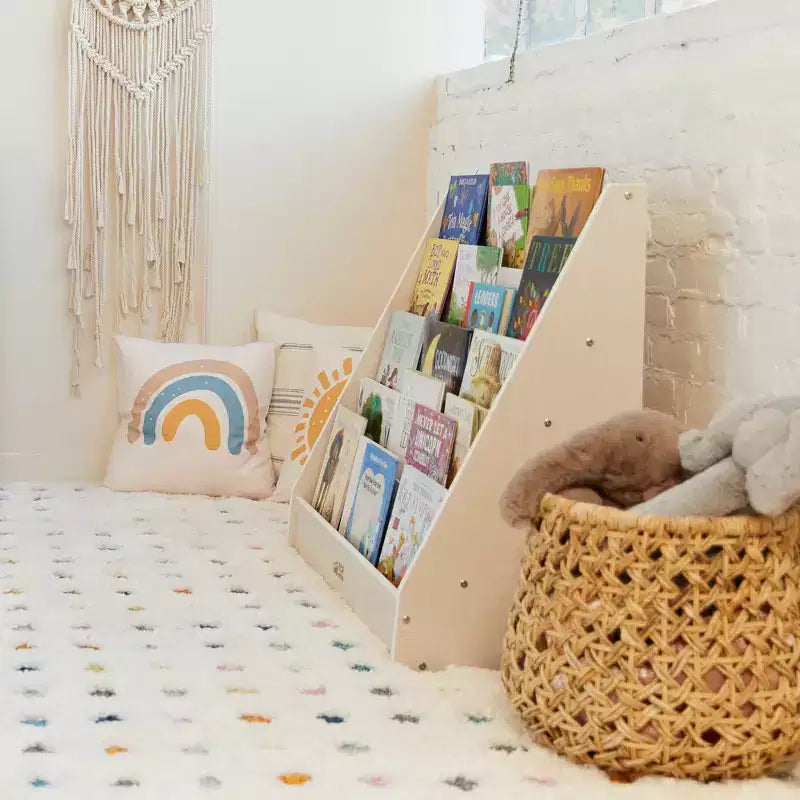 ECR4Kids Étagère à Livres et de Présentation en Bois, Simple Face, Montessori