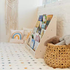 ECR4Kids Étagère à Livres et de Présentation en Bois, Simple Face, Montessori