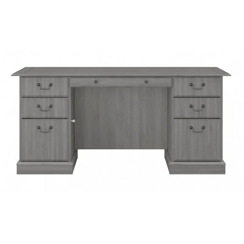 Bureau de direction Bush Furniture Saratoga avec tiroirs et rangements