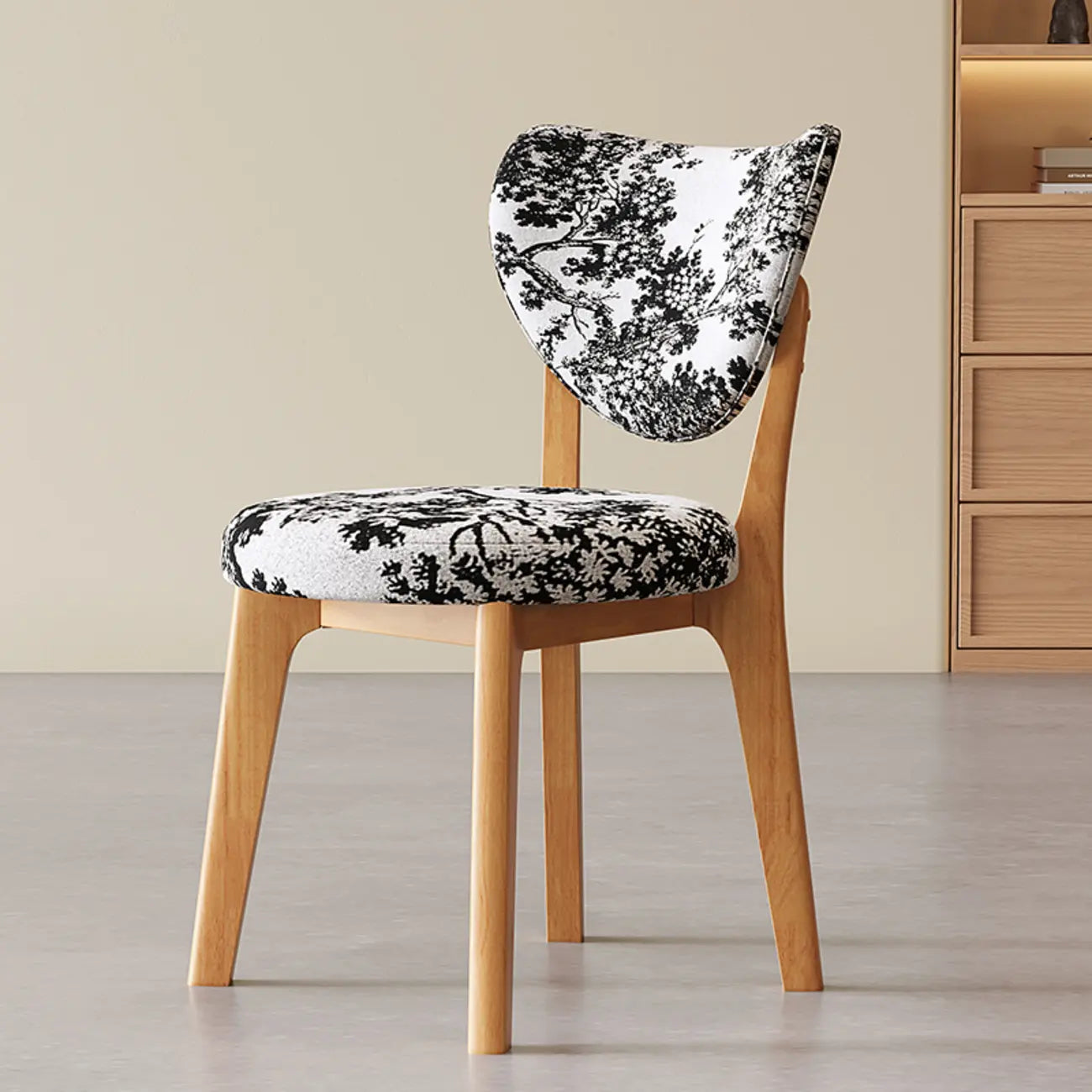 Chaise de salle à manger sans accoudoirs moderne en similicuir à dossier haut