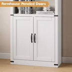 Bibliothèque avec portes Étagère arquée de 182 cm de haut Armoire de style campagnard avec étagères Bibliothèques en bois pour bureau à domicile, salon