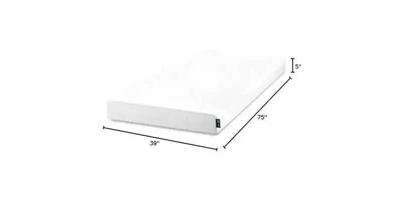 Matelas en mousse à mémoire de forme Zinus 5 Twin au thé vert, sans fibre de verre, fermeté moyenne, soulagement de la pression zoné, certifié sûr, matelas en boîte