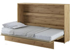 Meublori Armoire-lit escamotable horizontale 120x200 cm Chêne Meublori Lit rabattable Lit mural Consus