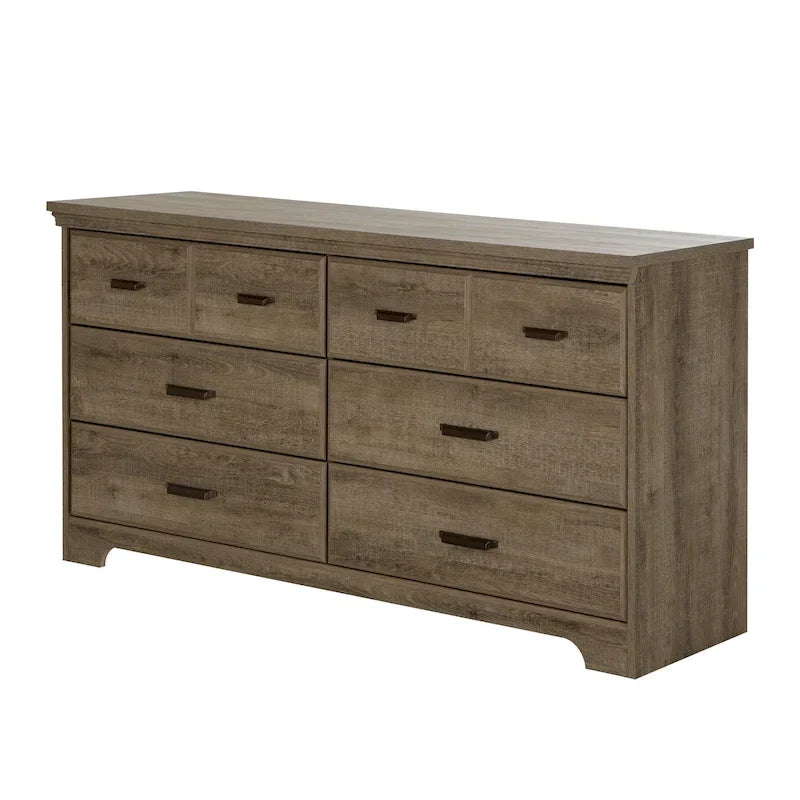 Commode double à 6 tiroirs Versa Country Cottage