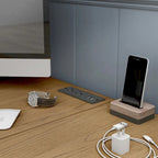 Bureau d'ordinateur d'angle en métal de 59 pouces Haley Farmhouse avec ports USB par Furniture of America
