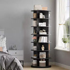 Tour de rangement pour chaussures rotative à 7 niveaux, organisateur de chaussures sur pied, présentoir à chaussures vertical rotatif à 360°, support de rangement rond pour chaussures
