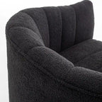 Fauteuil rond pivotant SEYNAR Modern Glam en velours