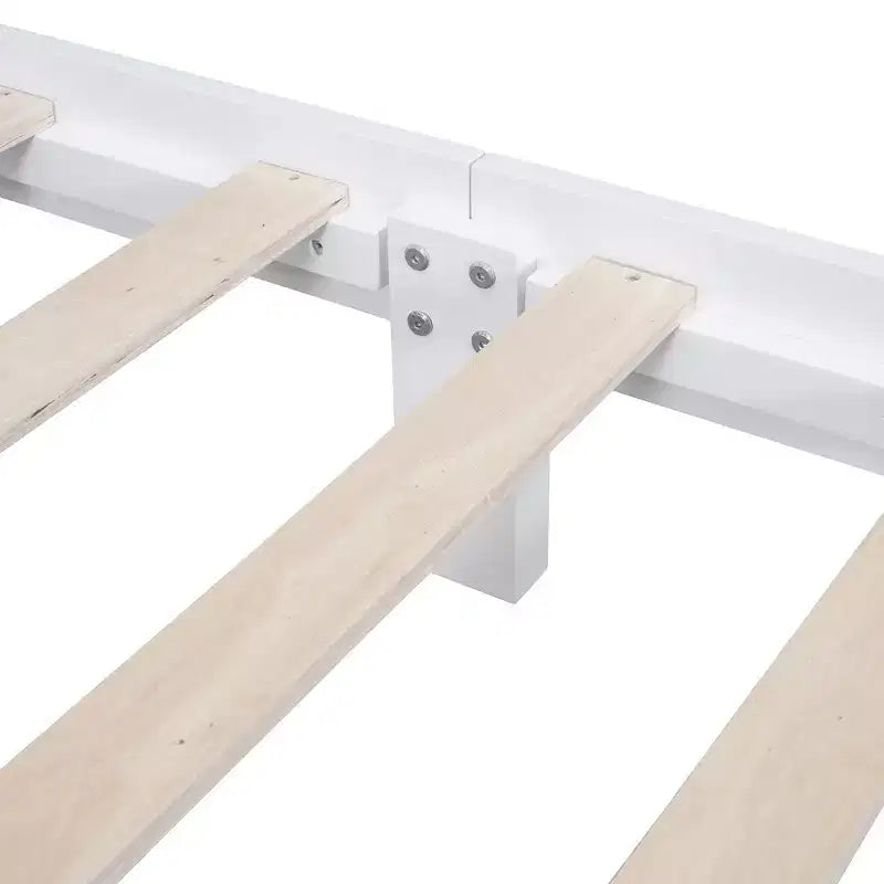 Cadre de lit plateforme en bois Queen Size Whisen, lit plateforme avec support à lattes en bois