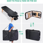 Table de massage portable de 84 pouces de long avec housse de transport