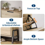 Meuble de rangement pour chaussures à 2 tiroirs basculants – avec pieds en métal, étagère réglable, organisateur de chaussures étroit pour entrée, foyer, couloir, salon