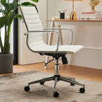Chaise de bureau à dossier cannelé LUXMOD pour ordinateur et télétravail
