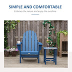 Chaise Outsunny Adirondack Pliante, Chaises de Plage Longues en Plastique HDPE Tout Temps pour Patio, Terrasse et Mobilier de Jardin