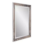 Miroir mural rectangulaire Howard Elliott 40x30 : Cadre en bois Chevron, aucun assemblage requis, fixation murale, décor moderne