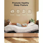 Cadre de lit réglable Queen Size avec massage, dégagement zéro et mode zéro gravité, lit électrique avec inclinaison tête et pieds, télécommande sans fil