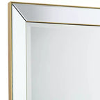 Miroir mural rectangulaire Uttermost Verne avec bordure dorée mate 24 x 38