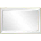 Miroir mural rectangulaire Uttermost Verne avec bordure dorée mate 24 x 38