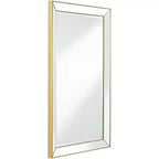 Miroir mural rectangulaire Uttermost Verne avec bordure dorée mate 24 x 38