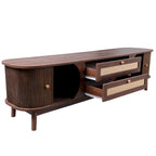 Meuble TV en rotin de style ferme moderne
