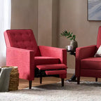 GDFStudio Mason Fauteuils inclinables capitonnés à dossier basculant de style moderne du milieu du siècle