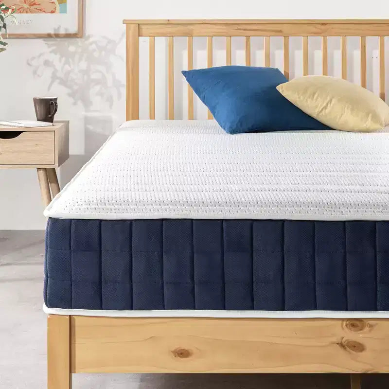 Matelas Mellow 10 Rena en mousse à mémoire de forme hybride à ressorts ensachés, thé vert