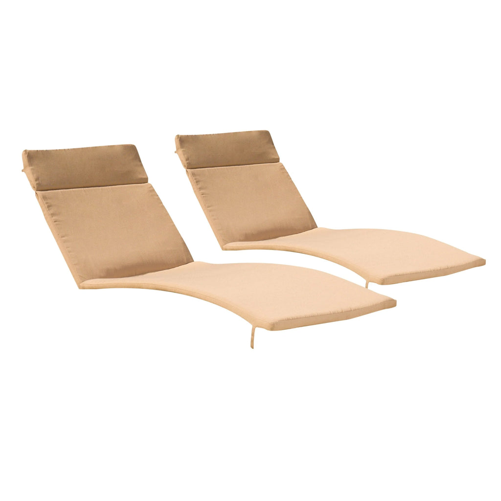 Ensemble de coussins d'extérieur Salem pour chaise longue - Coussins uniquement (lot de 2) par Christopher Knight Home - 79,25L x 27,50W x 1,50H