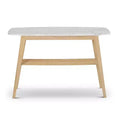 The Bianco Collection Castello 43 Rectangular Italian Carrara White Marble Console Table
