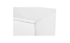 JVNOXK Meuble à cinq tiroirs de 76 cm avec 4 roulettes, meuble de rangement moderne avec poignées découpées, tiroirs à glissement fluide, blanc