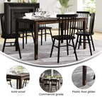 Table de salle à manger Flash Furniture Henry en bois massif, table rectangulaire en bois robuste de qualité commerciale pour 6 personnes