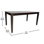 Table de salle à manger Flash Furniture Henry en bois massif, table rectangulaire en bois robuste de qualité commerciale pour 6 personnes