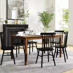 Table de salle à manger Flash Furniture Henry en bois massif, table rectangulaire en bois robuste de qualité commerciale pour 6 personnes
