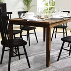 Table de salle à manger Flash Furniture Henry en bois massif, table rectangulaire en bois robuste de qualité commerciale pour 6 personnes