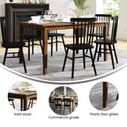 Table de salle à manger Flash Furniture Henry en bois massif, table rectangulaire en bois robuste de qualité commerciale pour 6 personnes