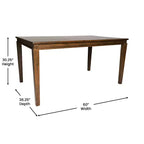 Table de salle à manger Flash Furniture Henry en bois massif, table rectangulaire en bois robuste de qualité commerciale pour 6 personnes