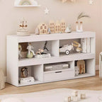 Organisateur de jouets, bibliothèque enfant 6 cubes Meuble de rangement en bois, étagères de rangement pour salle de jeux, classe, chambre d'enfant