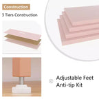 Commode à 10 tiroirs pour chambre, commode avec bacs en tissu, meuble TV pour téléviseurs jusqu'à 5 pouces, organisateur de rangement