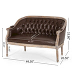 Causeuse capitonnée Faye par Christopher Knight Home
