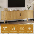 Meuble TV 70.1, console TV moderne avec compartiment de rangement et porte coulissante, meuble de divertissement pour jeux vidéo avec placard pour salon, chambre à coucher