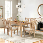 Ensemble table de salle à manger avec 6 chaises, ensemble table et chaises de salle à manger modernes, 1 table et 6 chaises, antidérapant, parfait pour 4 à 6 personnes