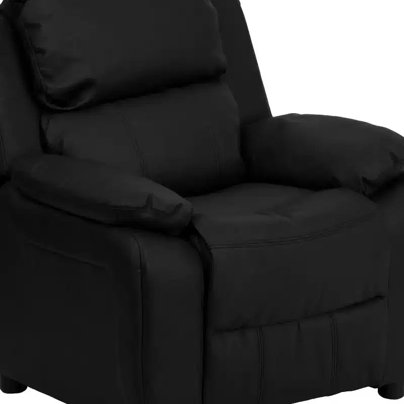 Fauteuil inclinable contemporain Flash Furniture de luxe rembourré pour enfants avec accoudoirs de rangement