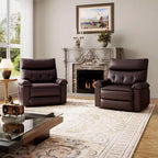 Fauteuil inclinable en cuir surdimensionné, inclinable manuel extra large, chaise longue avec accoudoirs et dossier confortables en éponge 1,5X pour salon, chambre
