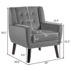 Lot de 2 fauteuils de salon en velours avec accoudoirs