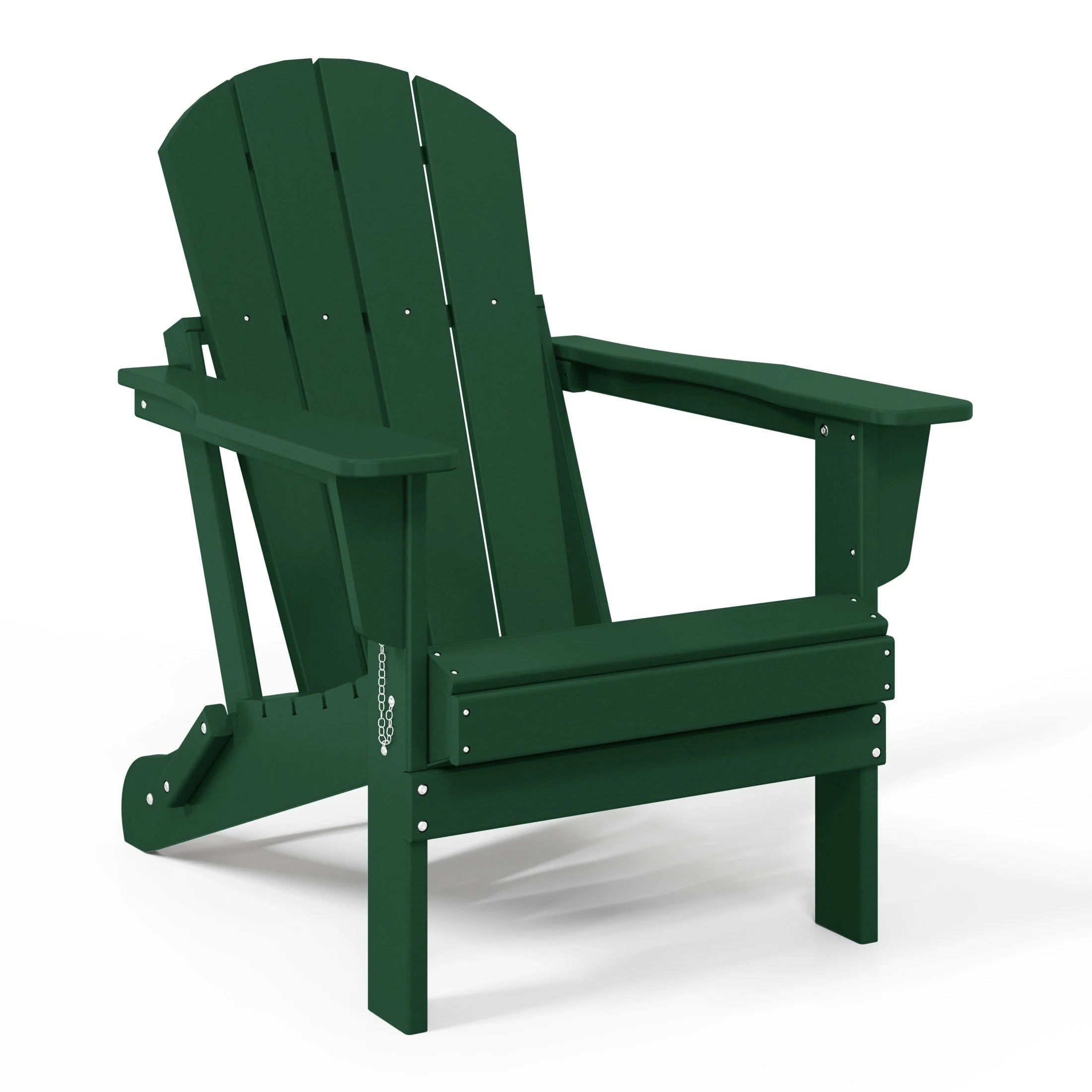 Chaise Adirondack pliante d'extérieur tout temps Polytrends Laguna résistante à la décoloration pour patio