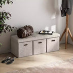 Banc de rangement pliant Ornavo Home de 101,6 cm avec tiroirs, parfait pour le salon, la chambre et l'entrée