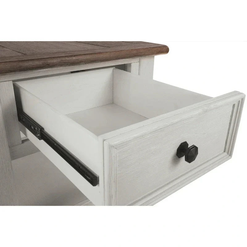 Bout de canapé décontracté Bolanburg blanc/marron antique