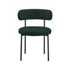 Meridian Furniture, Chaises de salle à manger en tissu bouclé vert Beacon, Lot de 2