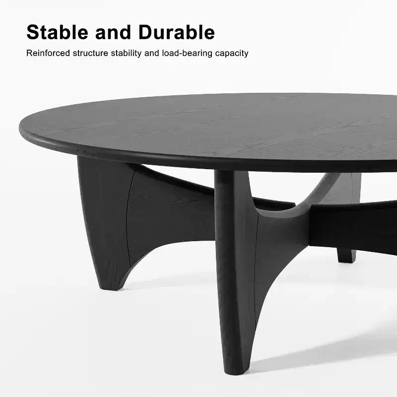 Table Basse Ronde en Bois Massif PexFix