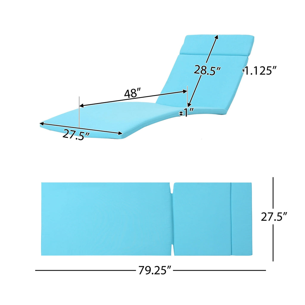 Ensemble de coussins d'extérieur Salem pour chaise longue - Coussins uniquement (lot de 2) par Christopher Knight Home - 79,25L x 27,50W x 1,50H