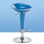 Tabouret de bar pivotant en plastique chromé réglable en hauteur
